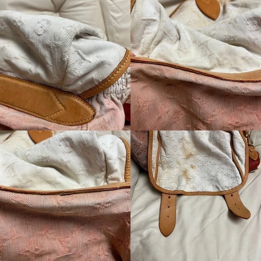 VTG LOUIS VUITTON Denim Orange Ombre Sunrise Large Messenger Bag